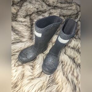 Hunter Kids Sparkle Rain Boots - Black